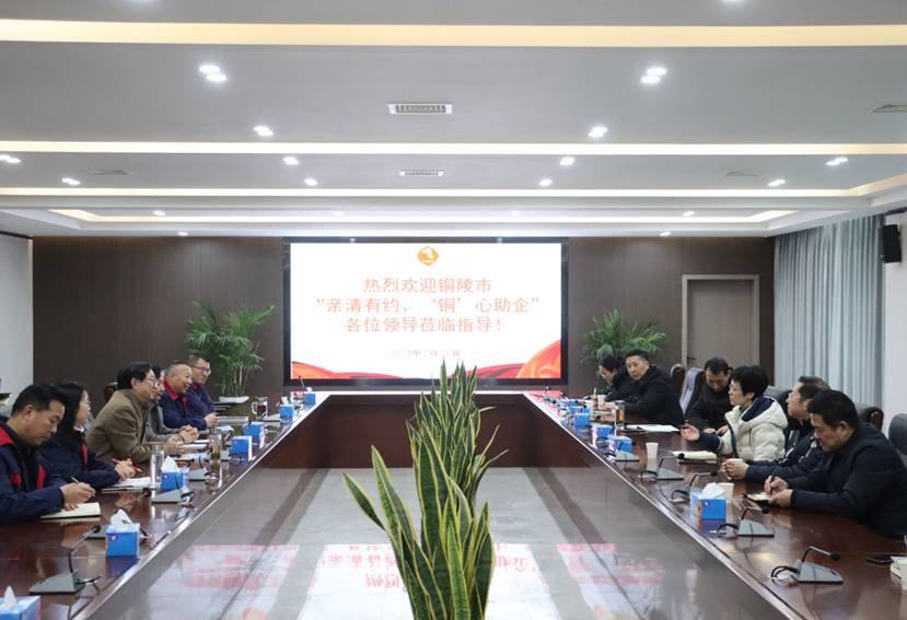 杨文萍到公司开展“亲清有约、‘铜’心助企”走访调研 杨文萍到公司开展“亲清有约、‘铜’心助企”走访调研
